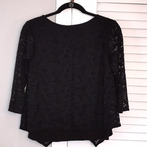 Green Envelope Los Angeles Black Lace Top Size Small​​​ - Picture 2 of 4